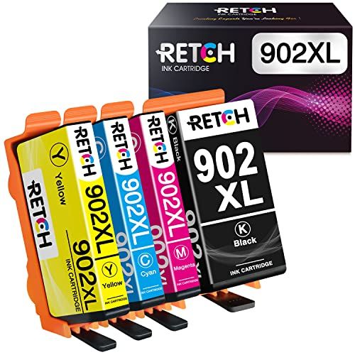  RETCH Remanufactured Ink Cartridges Replacement for HP 902XL 902 Combo Pack for HP OfficeJet Pro 6968 6978 6958 6960 6962 6970 6971 6974 6975 6976 6979 6961 6963 6964 6966 6951 Pri