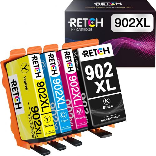  RETCH Remanufactured Ink Cartridges Replacement for HP 902XL 902 Combo Pack for HP OfficeJet Pro 6968 6978 6958 6960 6962 6970 6971 6974 6975 6976 6979 6961 6963 6964 6966 6951 Pri