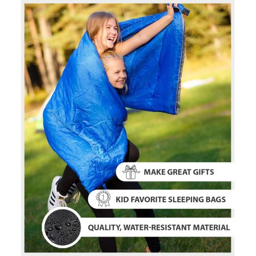  REVALCAMP Sleeping Bag Indoor & Outdoor Use. Great for Kids, Boys, Girls, Teens & Adults. Ultralight and Compact Bags are Perfect for Hiking, Backpacking & Camping