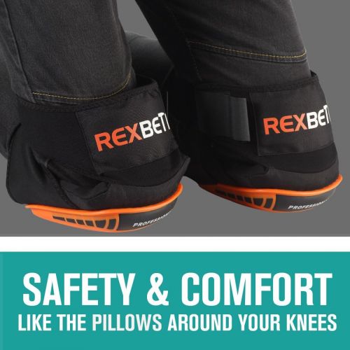 [아마존 핫딜]  [아마존핫딜]Knee Pads for Work, Construction Gel Knee Pads Tools by REXBETI, Heavy Duty Comfortable Anti-slip Foam Knee Pads for Cleaning Flooring and Garden, Strong Stretchable Straps, 1 Pair