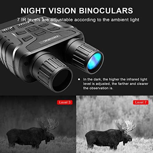  [아마존베스트]Rexing B1 Night Vision Goggles Binoculars with LCD Screen, Infrared (IR) Digital Camera, Dual Photo + Video Recording for Spotting, Hunting, Tracking up to 300 Meters (Black)