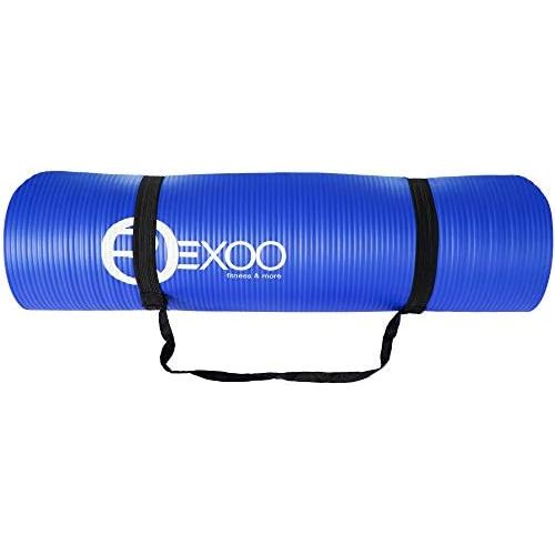  [아마존베스트]REXOO Pilates Yogamatte Fitnessmatte Gymnastikmatte Sportmatte Matte inkl. Schultertragegurt