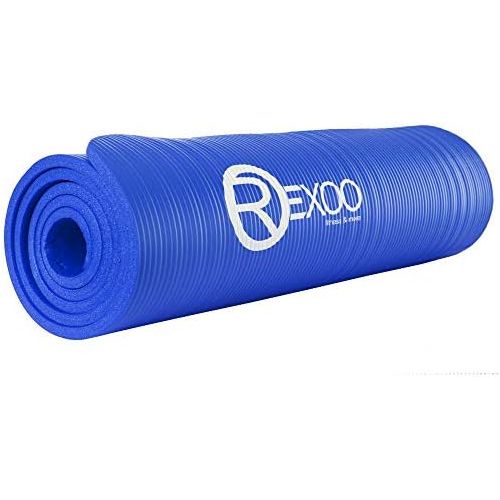  [아마존베스트]REXOO Pilates Yogamatte Fitnessmatte Gymnastikmatte Sportmatte Matte inkl. Schultertragegurt