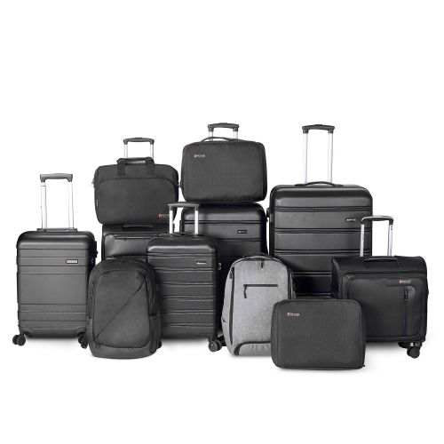  REYLEO Luggage Sets 3 Piece Hard Shell Luggage Set with USB Port TSA Lock Spinner Wheels 20 Inch 24 Inch 28 Inch, LUG282420A