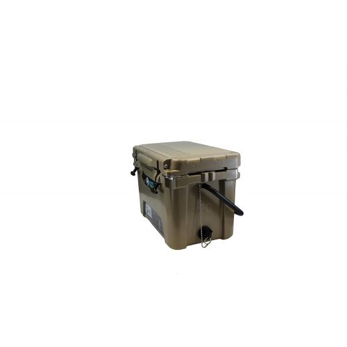  REYLEO Frosted Frog Tan 20 Quart Ice Chest Heavy Duty High Performance Roto-Molded Commercial Grade Insulated Cooler