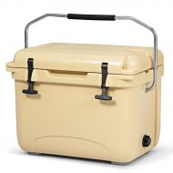 REYLEO Goplus 22 Quart Cooler, Portable Ice Chest, Insulated Box Cooler, 4-Day Ice Retention 30 Cans Capacity Camping Cooler with Carrying Handle for Camping, Fishing, Outdoor Activities
