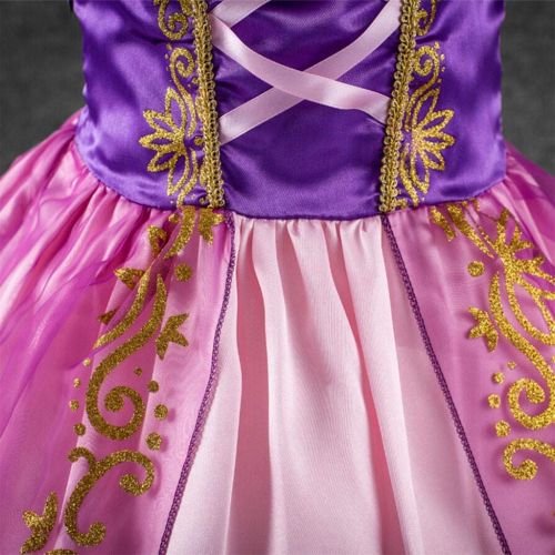  REYO Dress Baby Girls Flower Princess Dress, REYO Children Kid Striped Print Princess Bling Costumes Party Tutu Dresses Clothes