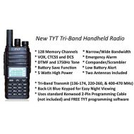 RF Gear 2 Go TYT TH-350 Tri-Band 5W Analog Handheld Radio (144/222/440 MHz) w/Extra Li-Ion Battery
