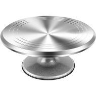 RFAQK 12 Inch Aluminum Alloy Revolving Cake Stand, Cake Turntable for Decorating Rotating Cake Stand for Cupcakes, Pastries and Cake Decorations