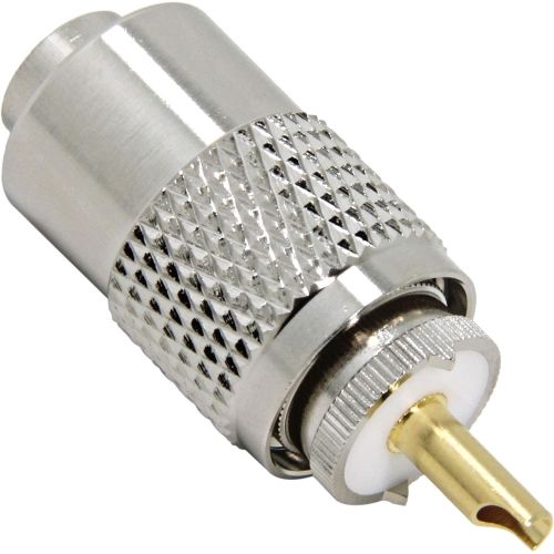  PL 259 Connectors, 5-Pack PL-259 UHF Male Solder Connector Plug with Reducer, Teflon Material RFAdapter 50ohm for RG59, RG8, RG8x, LMR-400, RG-213 Coaxial Cable Compatiable with Ha