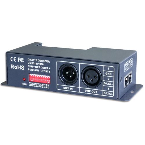  RGBSIGHT 4 Channels DMX-512 Decoder Converter Constant Volatge DMX-PWM Controller Decoder for 4CH RGBW LED Lamp Light - Multi-functional Full-color LED DMX 512 CV Decoder Controlle