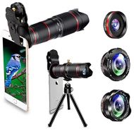 RGCTL Phone Camera Lens, Best Keiyi 15X iPhone Camera Telephoto Lens kit Double Regulation Lens Attachment with Tripod and Universal Clip Compatible with iPhone X/XS/XS Max/XR/8/7 Plus S