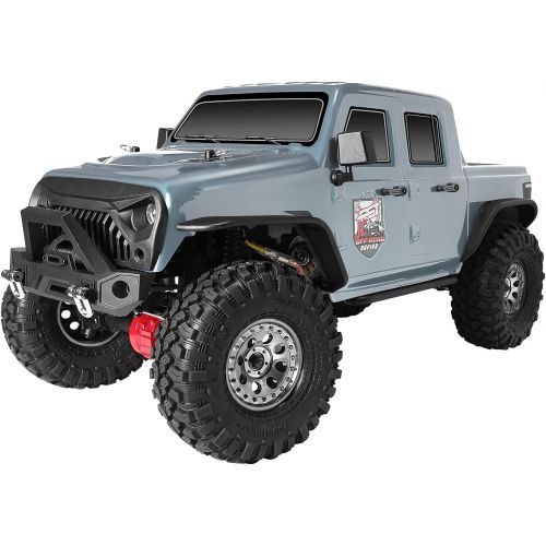  RGT RC Crawlers EX86100-JC, RTR 1/10 Scale 4wd Off Road Monster Truck Rock Crawler 4x4 High Speed Waterproof RC Car for Adults (Gray)