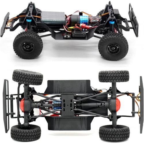  RGT 1:16 RC Crawler 4wd Off Road RC Car Metal Gear Truck Rock Hobby RTR 4x4 Waterproof RC Toy (Gray)