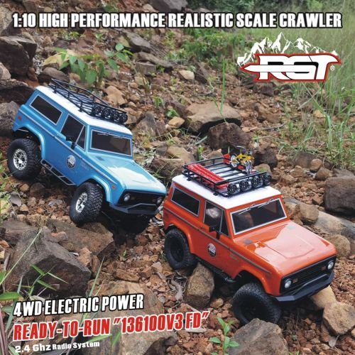  RGT RC Crawler 1:10 4wd Off Road Rock Cruiser RC-4 136100V3-FD 4x4 Waterproof Hobby RC Car Toy