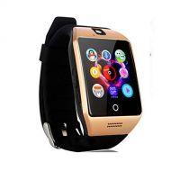 RHX Smartwatch, Bluetooth Smart Watch Phone Wristwatch with Pedometer Camera SMS for Android Smartphones for Kids Girls Boys Men Women,Metallic