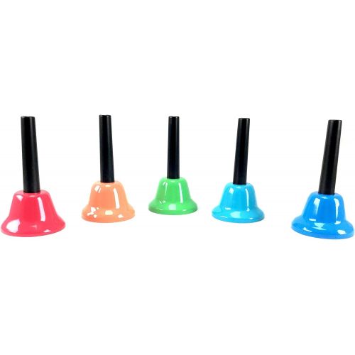  [아마존베스트]Rhythm Band Kids Play Chromatic 5 Note Add - On Handbells Set