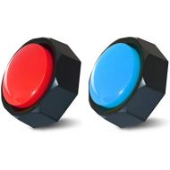 [아마존베스트]RIBOSY Set of 4 Colored Recordable Button, Dog Training Buzzer - Record & Playback Your Own Message - 30 Second Recording Button (Battery Included)