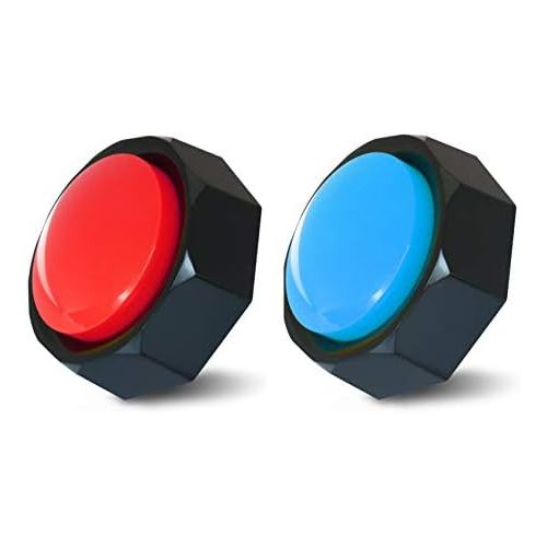  [아마존베스트]RIBOSY Set of 4 Colored Recordable Button, Dog Training Buzzer - Record & Playback Your Own Message - 30 Second Recording Button (Battery Included)