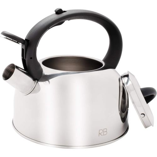  RICHBASIC Tea Kettle Stovetop - Food-Grade Whistling Tea Kettle with Cool Touch Handle - Stainless Steel Tea Kettle with 5-Layered Base that Heats Fast - Tea Kettle for Stove Top