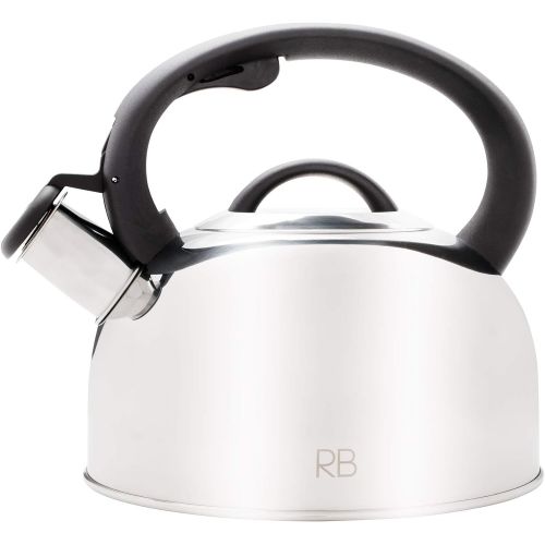  RICHBASIC Tea Kettle Stovetop - Food-Grade Whistling Tea Kettle with Cool Touch Handle - Stainless Steel Tea Kettle with 5-Layered Base that Heats Fast - Tea Kettle for Stove Top