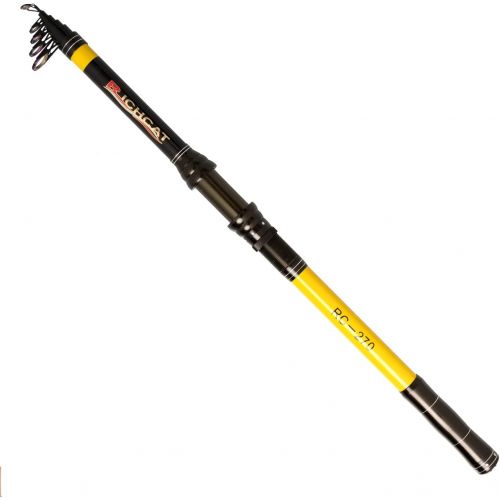  RICHCAT Travel Fishing Rod, Telescopic Surf Fishing Pole 8.7ft Spinning Rod Fast Action MH Power for Inshore Saltwater Freshwater Bank Fishing