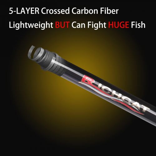  RICHCAT Travel Fishing Rod, Telescopic Surf Fishing Pole 8.7ft Spinning Rod Fast Action MH Power for Inshore Saltwater Freshwater Bank Fishing