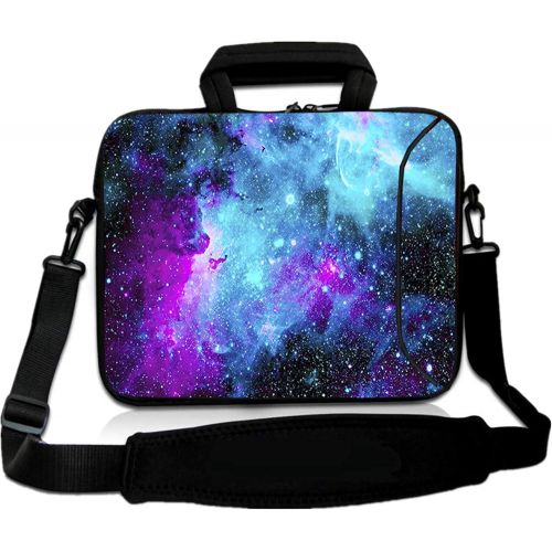  [아마존베스트]RICHEN 14 15 15.4 15.6 inch Laptop Shoulder Bag Messenger Bag Case Notebook Handle Sleeve Neoprene Soft Carring Tablet Travel Case with Accessories Pocket (14-15.6 inch, Galaxy)