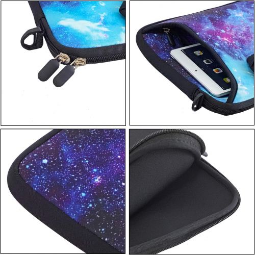  [아마존베스트]RICHEN 14 15 15.4 15.6 inch Laptop Shoulder Bag Messenger Bag Case Notebook Handle Sleeve Neoprene Soft Carring Tablet Travel Case with Accessories Pocket (14-15.6 inch, Galaxy)