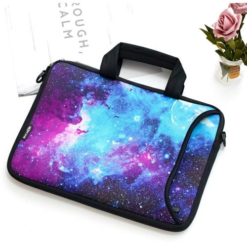  [아마존베스트]RICHEN 14 15 15.4 15.6 inch Laptop Shoulder Bag Messenger Bag Case Notebook Handle Sleeve Neoprene Soft Carring Tablet Travel Case with Accessories Pocket (14-15.6 inch, Galaxy)