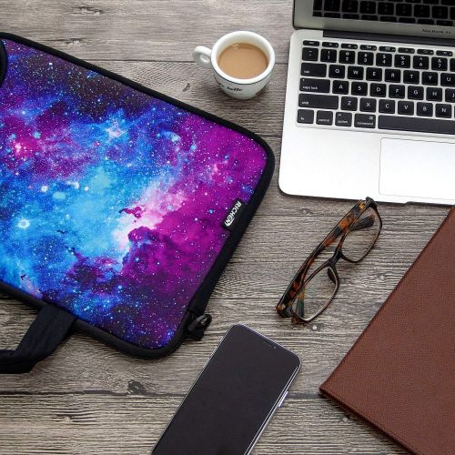  [아마존베스트]RICHEN 14 15 15.4 15.6 inch Laptop Shoulder Bag Messenger Bag Case Notebook Handle Sleeve Neoprene Soft Carring Tablet Travel Case with Accessories Pocket (14-15.6 inch, Galaxy)