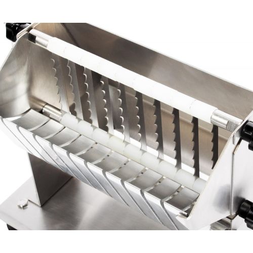  RICOO Edelstahl Gastro Currywurstschneider RGS103 Hand Wurstschneider Bratwurstschneider Manuell Imbiss Cutter Hand-Currywurst-Schneider Handcurrywurstschneider Wurstzerkleinerer C