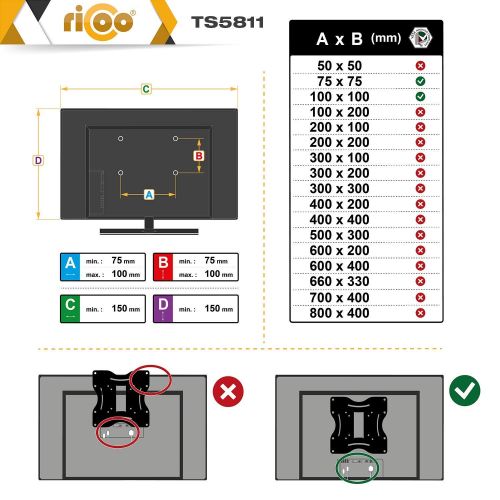  [아마존 핫딜]  [아마존핫딜]RICOO Monitor Tischhalterung fuer 2 Monitore TS5811 fuer 13-27 Zoll (ca. 33-69cm) Schwenkbar Neigbar | Monitorhalterung Monitorstander Bildschirmstander Tisch Stander | VESA 75x75 10