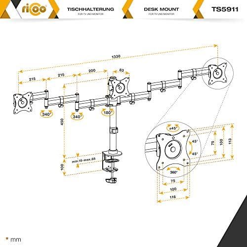  [아마존베스트]RICOO Monitor Mount TS5611, TS5711, TS5811, TS5911, TS6011, TS7011, TS7811, TS8411, TS8511, TS5311, TS8211, TS7511