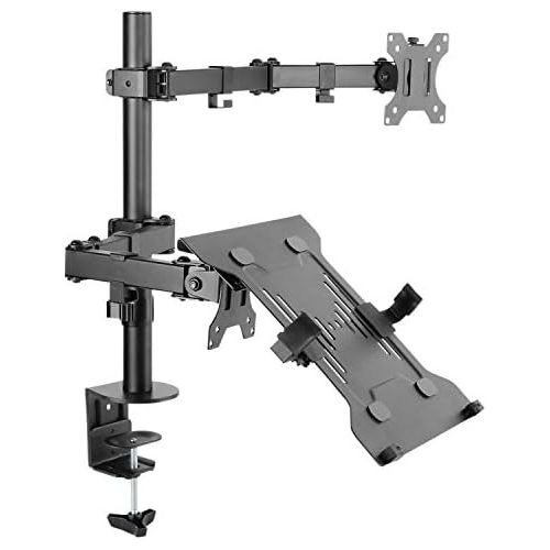  [아마존베스트]RICOO PC Monitor Stand Table Mount Swivel Tilt (TS7111) Swivel Arm Height Adjustable for 13-29 Inch (up to 10 kg, VESA 100 x 100) Computer Screen Stand Base Laptop Shelf