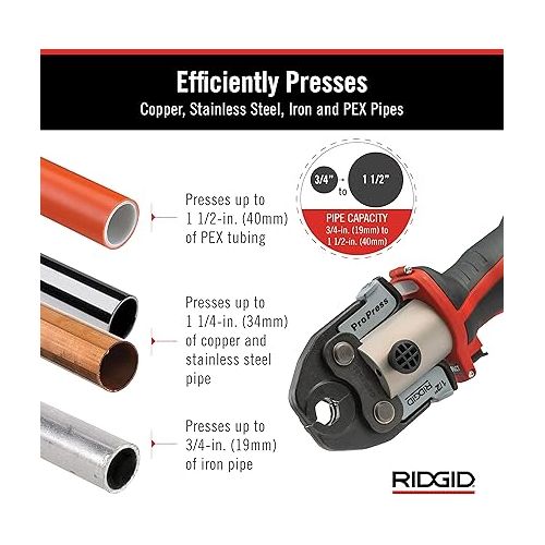  RIDGID 57373 Model RP 241 Compact Press Tool Kit with 1/2