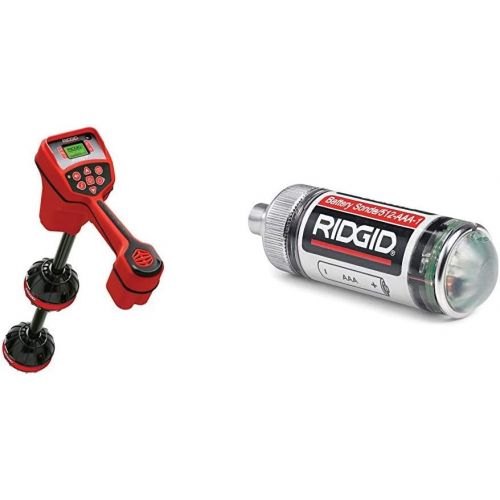  [아마존베스트]RIDGID 19238 NaviTrack Scout Locator, Underground Pipe Locator and Underground Cable Location Device & 16728 Remote Transmitter (512 Hertz Sonde) for Underground Pipe Location,Red/