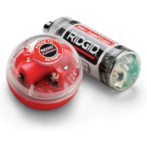  [아마존베스트]RIDGID 19238 NaviTrack Scout Locator, Underground Pipe Locator and Underground Cable Location Device & 16728 Remote Transmitter (512 Hertz Sonde) for Underground Pipe Location,Red/