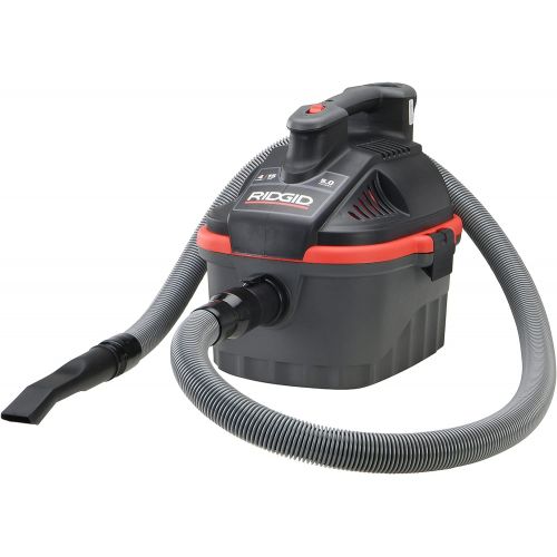  RIDGID 50313 4000RV Portable Wet Dry Vacuum, 4-Gallon Small Wet Dry Vac with 5.0 Peak HP Motor, Pro Hose, Ergonomic Handle, Cord Wrap, Blower Port , Red