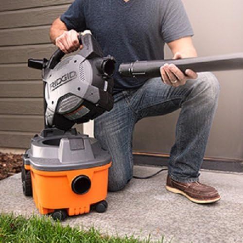  RIDGID Wet Dry Vacuums VAC4010 2-in-1 Compact and Portable Wet Dry Vacuum Cleaner with Detachable Blower, 4-Gallon, 6.0 Peak HP Leaf Blower Vacuum Cleaner