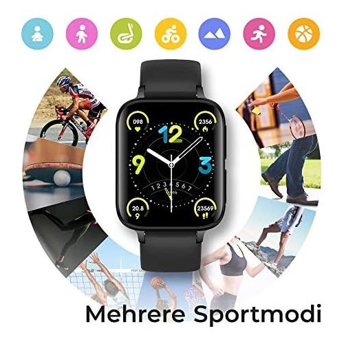  [아마존베스트]RIGHT TECHNOLOGY Apolly 5 Smartwatch with 1.78inch HD Touch Colour Display, Fitness Watch with Heart Rate Monitor, Fitness Tracker, Waterproof Sports Watch with Pedometer, Sleep M