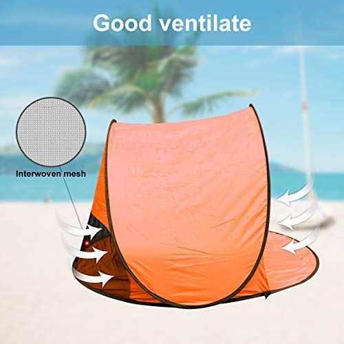  RIJER Instant Sun Shade Tent POP UP Family UV Play Beach Tent Cabana Anti UV Portable Automatic Kids Playing Sun Shelter for Camping Fishing Hiking