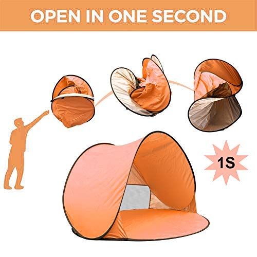  RIJER Instant Sun Shade Tent POP UP Family UV Play Beach Tent Cabana Anti UV Portable Automatic Kids Playing Sun Shelter for Camping Fishing Hiking