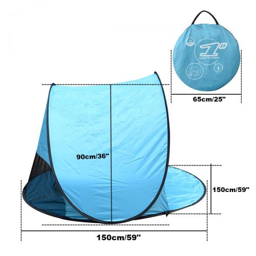  RIJER Instant Sun Shade Tent POP UP Family UV Play Beach Tent Cabana Anti UV Portable Automatic Kids Playing Sun Shelter for Camping Fishing Hiking