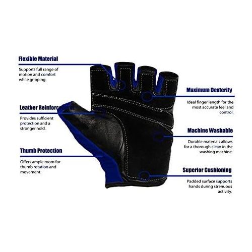  [아마존 핫딜] [아마존핫딜]RIMSports Gym Gloves for Powerlifting, Weight Training, Biking, Cycling - Premium Quality Weights Lifting Gloves Workout Gloves w/Washable for Callus and Blister Protection!