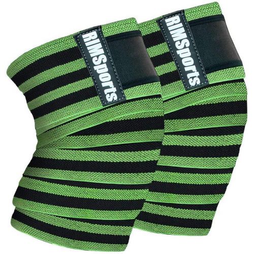  [아마존핫딜][아마존 핫딜] RIMSports Knee Wraps for Weightlifting - Powerlifting,Workout & Squats | Knee Wrap - Reduces Stress on Quadriceps | Ideal Elastic Support & Compression Strength