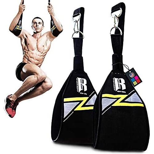  RIMSports Ab Straps for Pull Up Bar - Premium Pull Up Straps & Hanging Ab Straps for Core Workouts - Ideal Hanging Straps & Ab Hancer for Leg Raises, Knee Ups & Ab Workouts