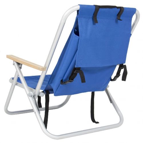  RIO Backpack Beach Chair Folding Portable Chair Blue Solid Construction Camping New