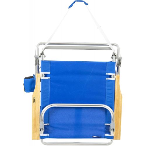 RIO Gear Rio Beach Classic 5 Position Lay Flat Folding Beach Chair - Pacific Blue