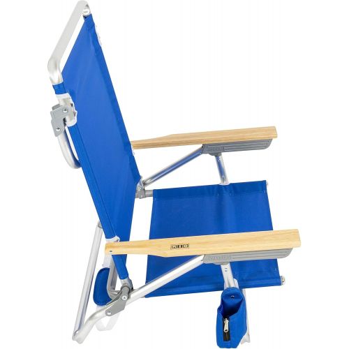  RIO Gear Rio Beach Classic 5 Position Lay Flat Folding Beach Chair - Pacific Blue